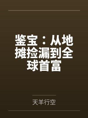 鉴宝：从地摊捡漏到全球首富